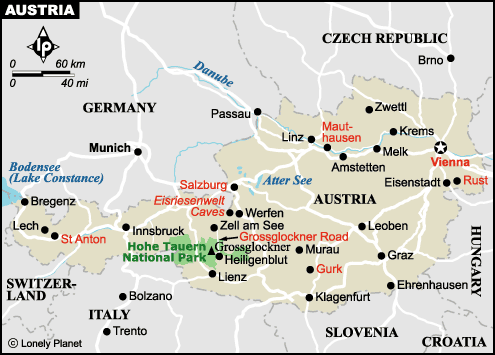 Карта Австрии